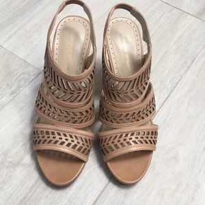 Adrienne Vittadini laser cut sandals